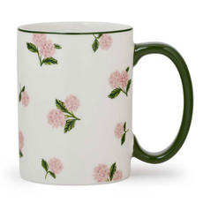 Pink Hydrangea Porcelain Mug