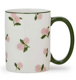 Pink Hydrangea Porcelain Mug