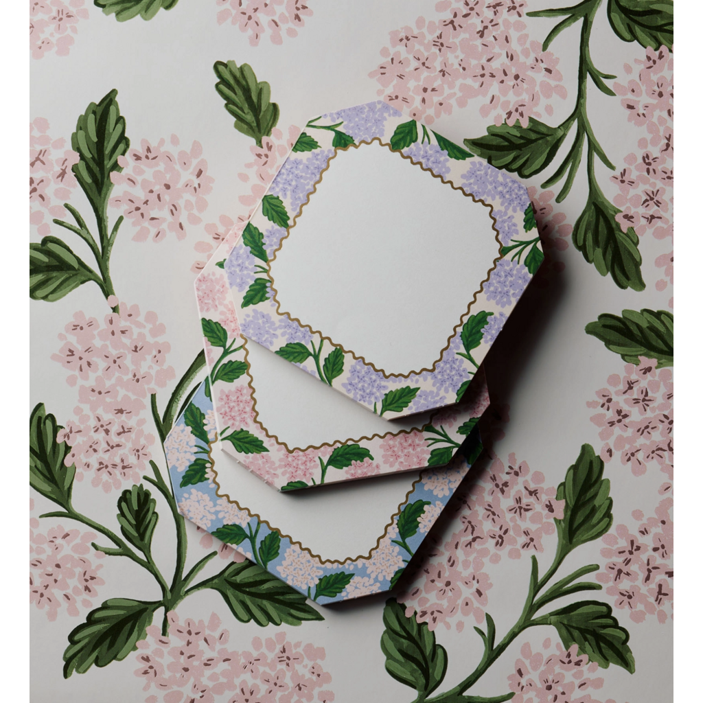Pink Hydrangea Mini Notepad Trio