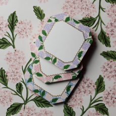 Pink Hydrangea Mini Notepad Trio