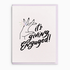 Giving Engaged Engagement Greeting Card