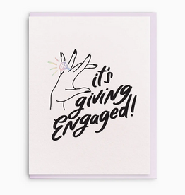 Giving Engaged Engagement Greeting Card