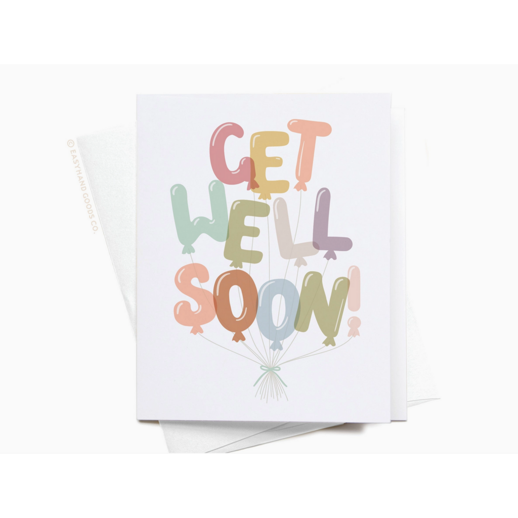 Get Well Soon Balloons Card