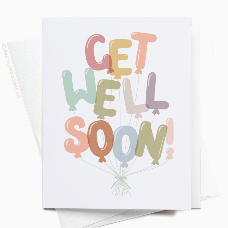 Get Well Soon Balloons Card