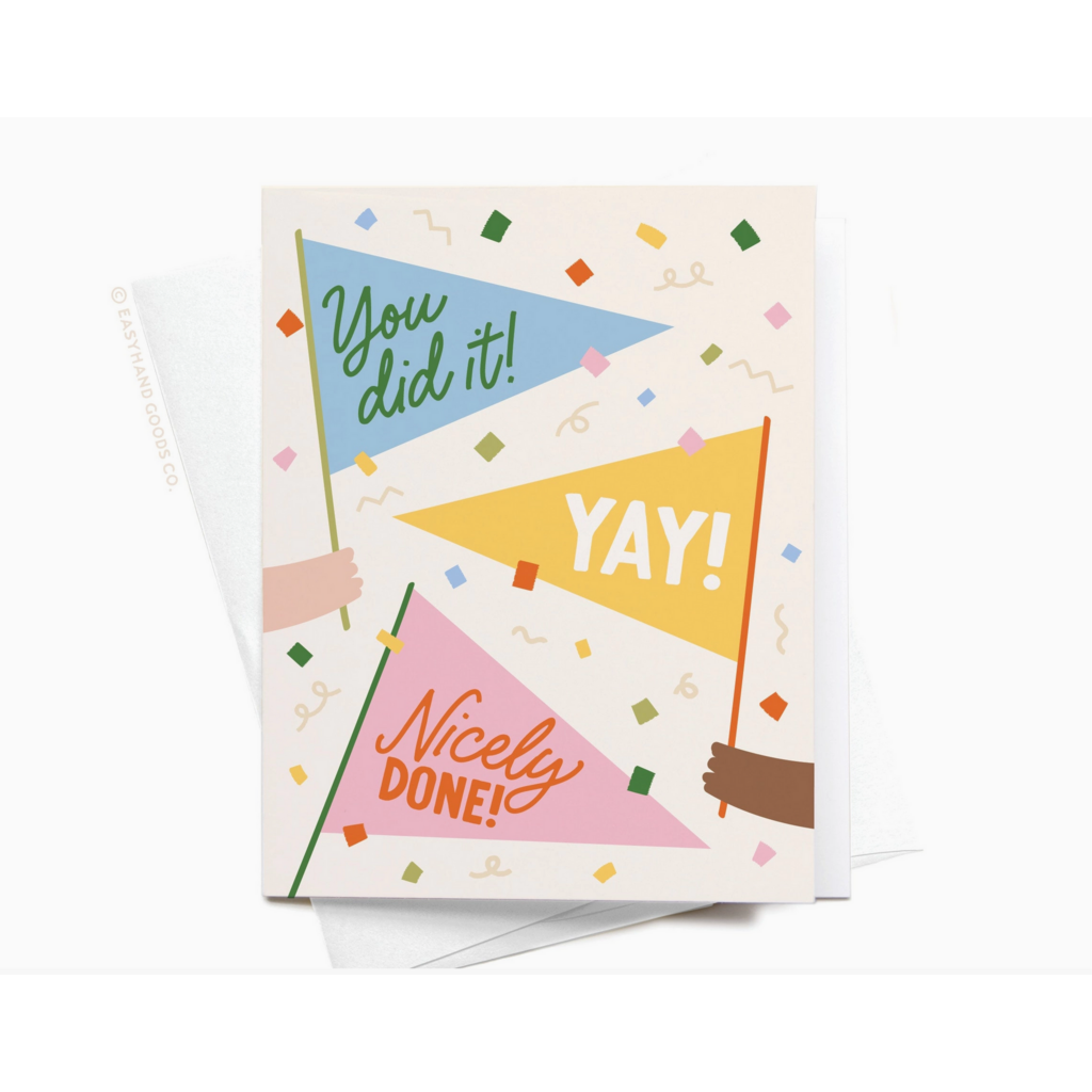 You Did It Pennant Flags Greeting Card