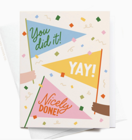 You Did It Pennant Flags Greeting Card