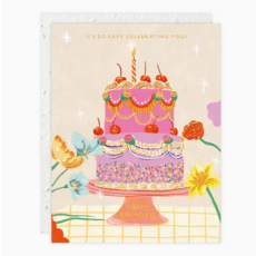 Cherry Cake Birthday Card