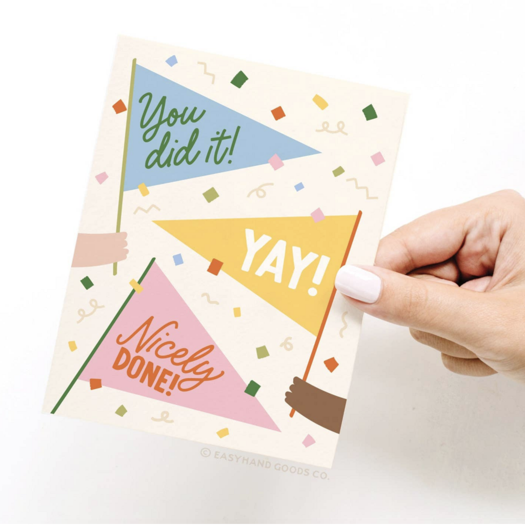 You Did It Pennant Flags Greeting Card