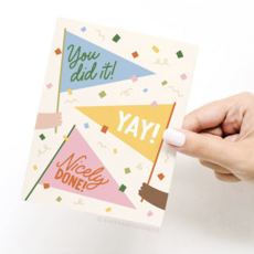 You Did It Pennant Flags Greeting Card