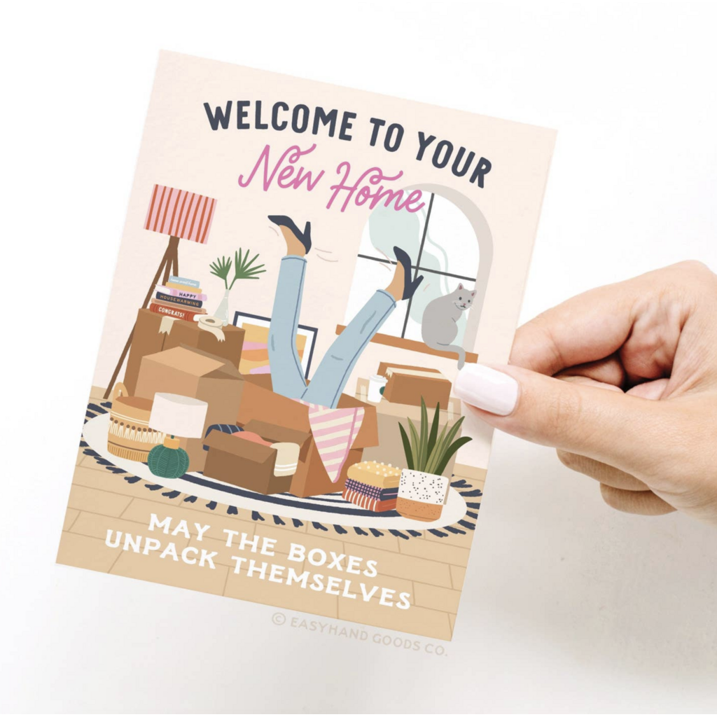 Welcome To Your New Home Boxes Greeting Card