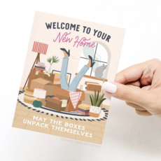 Welcome To Your New Home Boxes Greeting Card