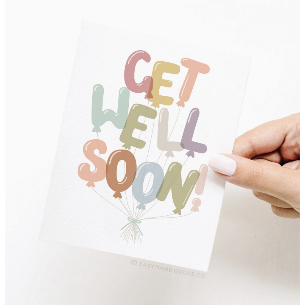 Get Well Soon Balloons Card