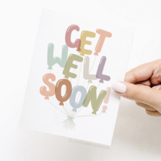 Get Well Soon Balloons Card