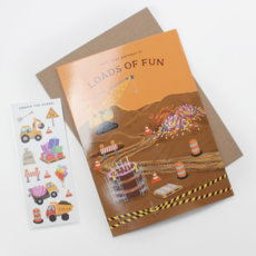 Construction Birthday Sticker Scene Card