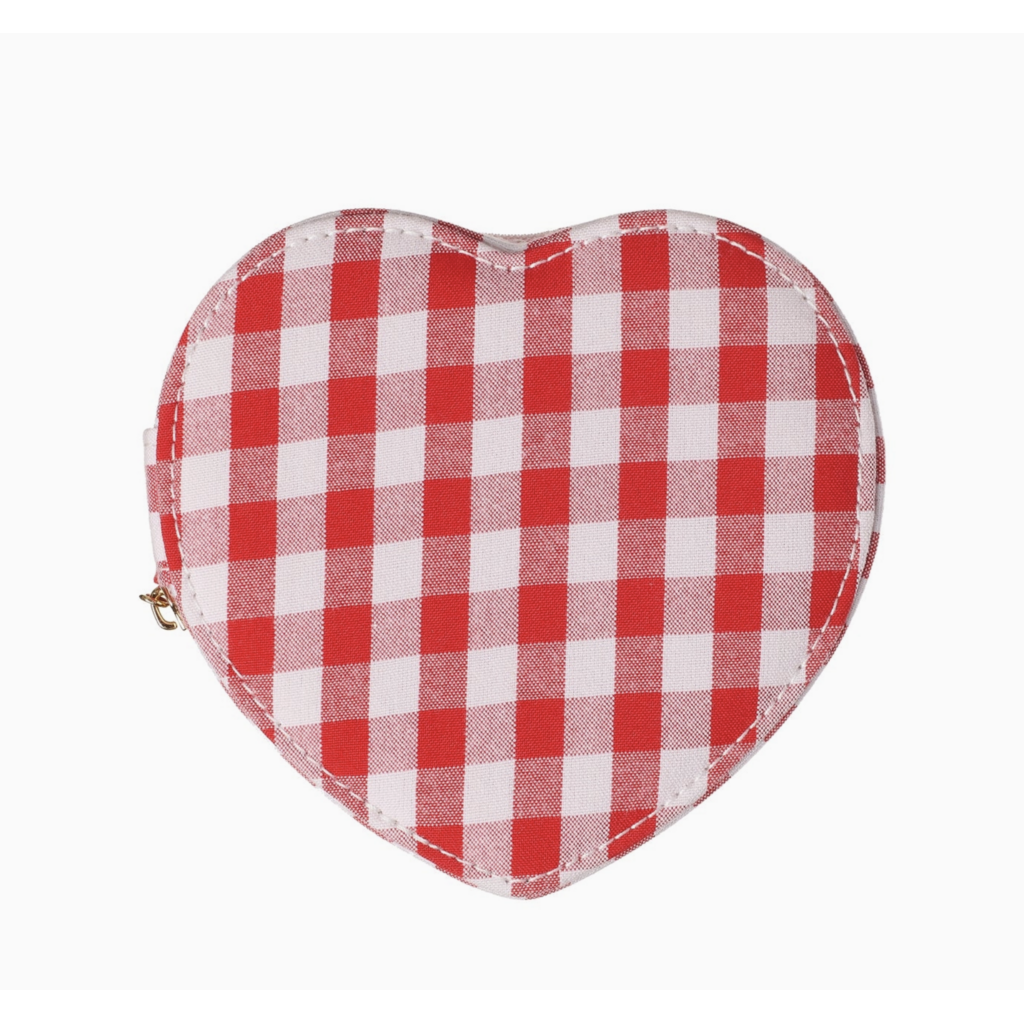 Gingham Love Heart Jewelry Box