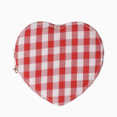 Gingham Love Heart Jewelry Box