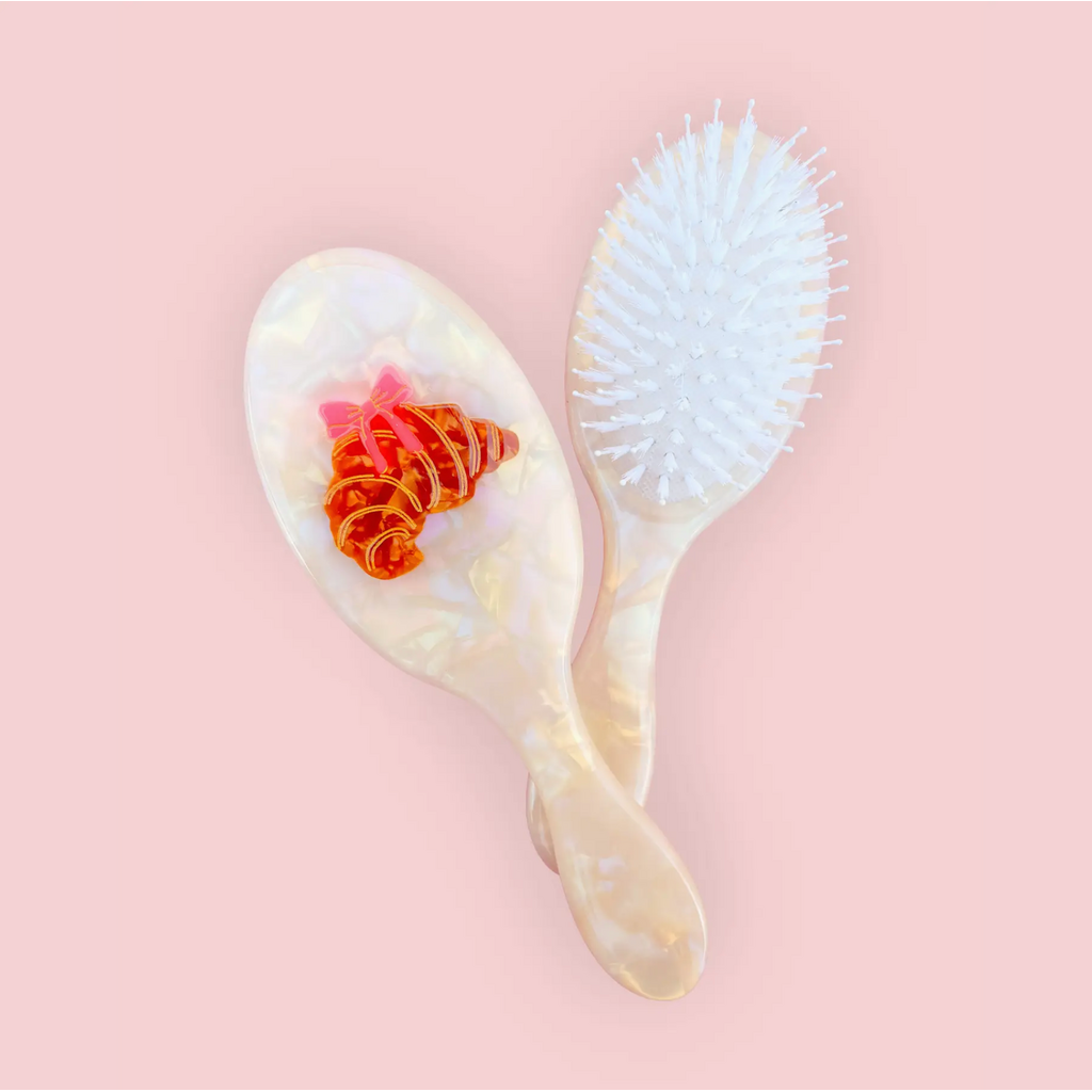 When In Paris Croissant Hair Brush