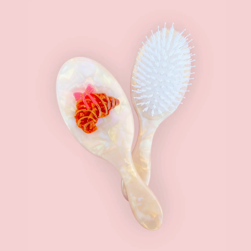 When In Paris Croissant Hair Brush
