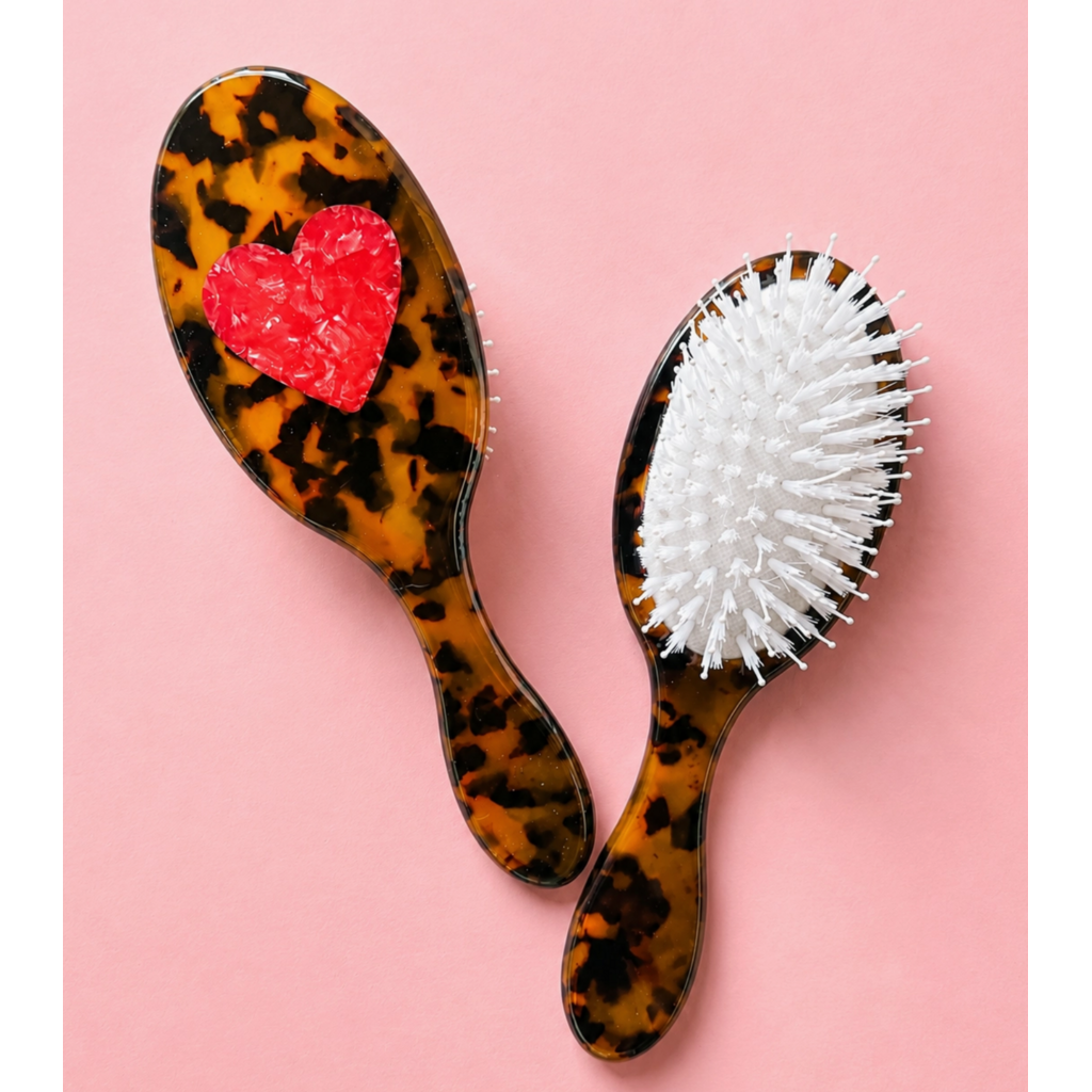 Heartthrob Tortoise Heart Hair Brush