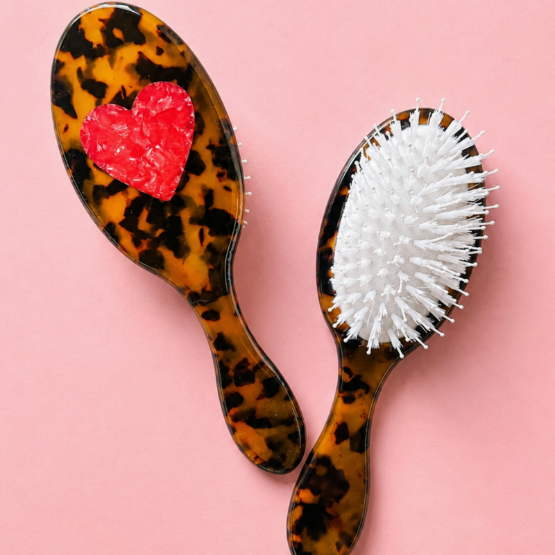 Heartthrob Tortoise Heart Hair Brush