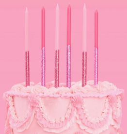 Pink Glitter Party Cake Candles
