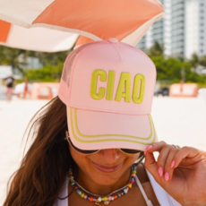 Ciao Pink Canvas Trucker Hat