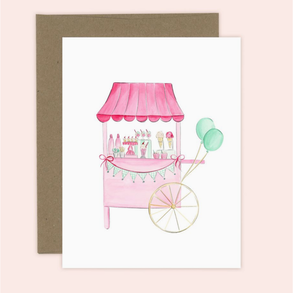 Pink Birthday Ice Cream Card