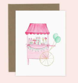Pink Birthday Ice Cream Card
