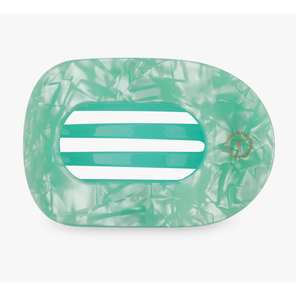 Spring Splash Large Flat Round Hair Clip