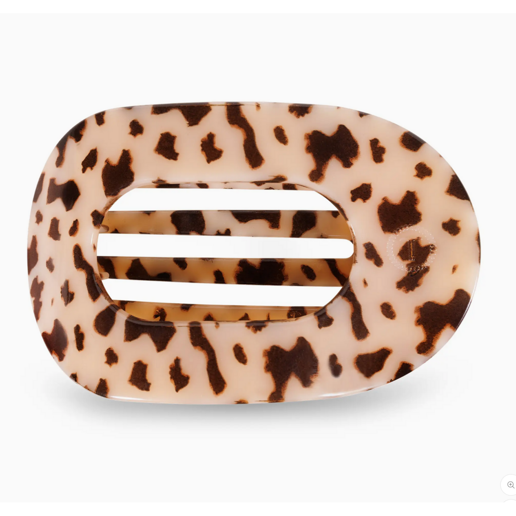 Blonde Tortoise Large Flat Round Hair Clip