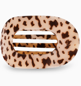 Blonde Tortoise Large Flat Round Hair Clip