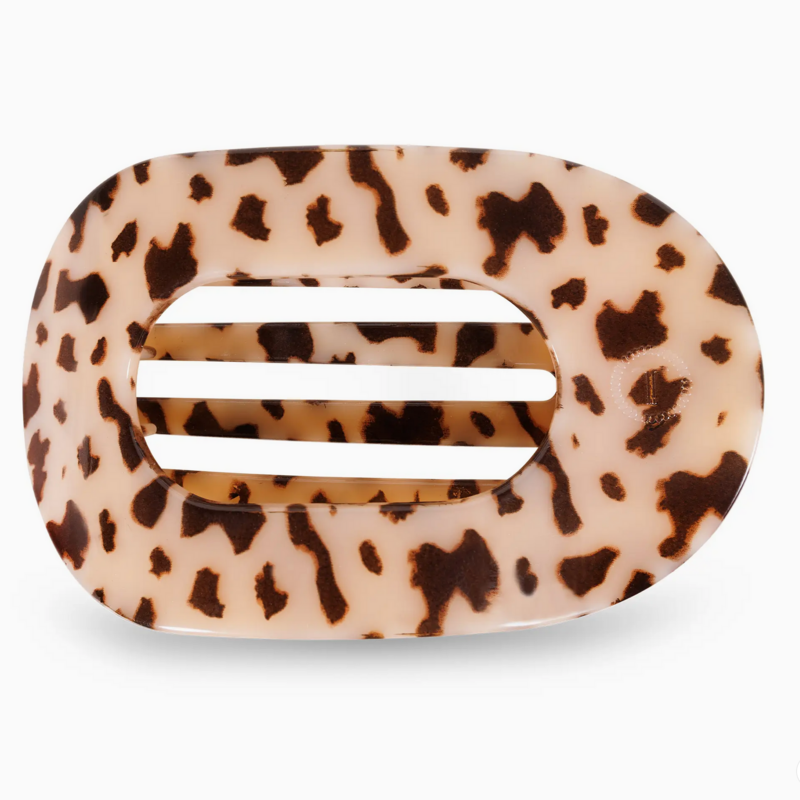 Blonde Tortoise Large Flat Round Hair Clip
