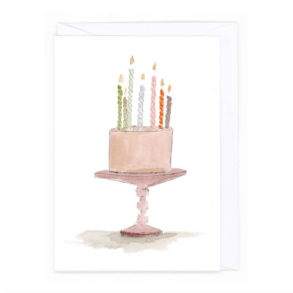 Pink Cake Birthday Card