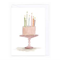 Pink Cake Birthday Card