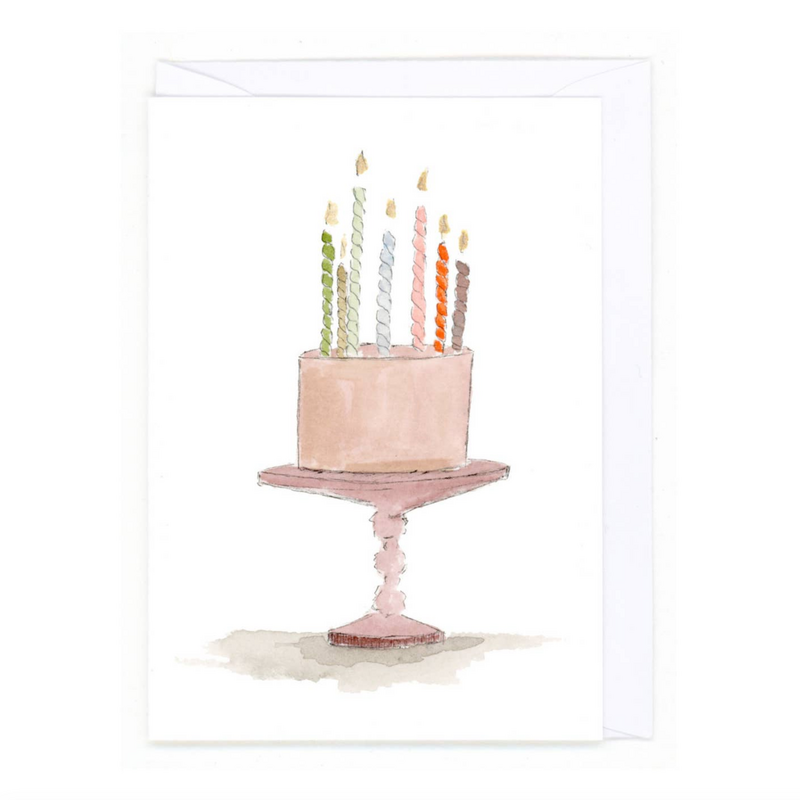 Pink Cake Birthday Card