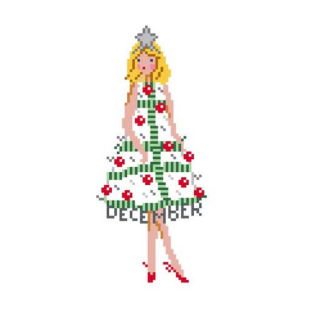 Girl For All Seasons Needlepoint Canvas