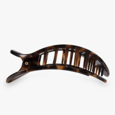 Tortoise Medium Flat Round Hair Clip