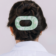 Spring Splash Large Flat Round Hair Clip