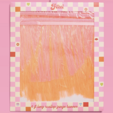 Pink Orange Scallop Fringe Banner