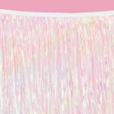 White Iridescent Fringe Banner 5ft