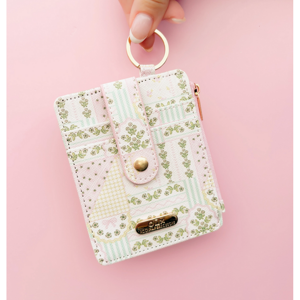 Patchwork Floral Key-chain Wallet