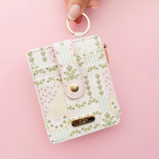 Patchwork Floral Key-chain Wallet