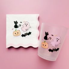 Boo Crew Wavy Halloween Cocktail Beverage Napkins