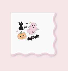 Boo Crew Wavy Halloween Cocktail Beverage Napkins