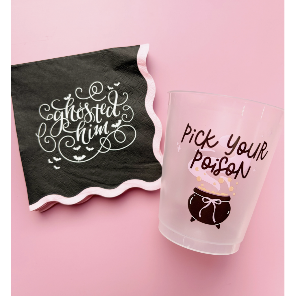 Ghosted Him Wavy Halloween Napkins