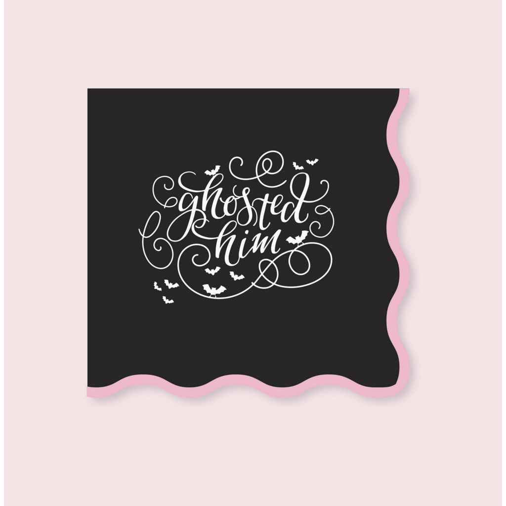 Ghosted Him Wavy Halloween Napkins