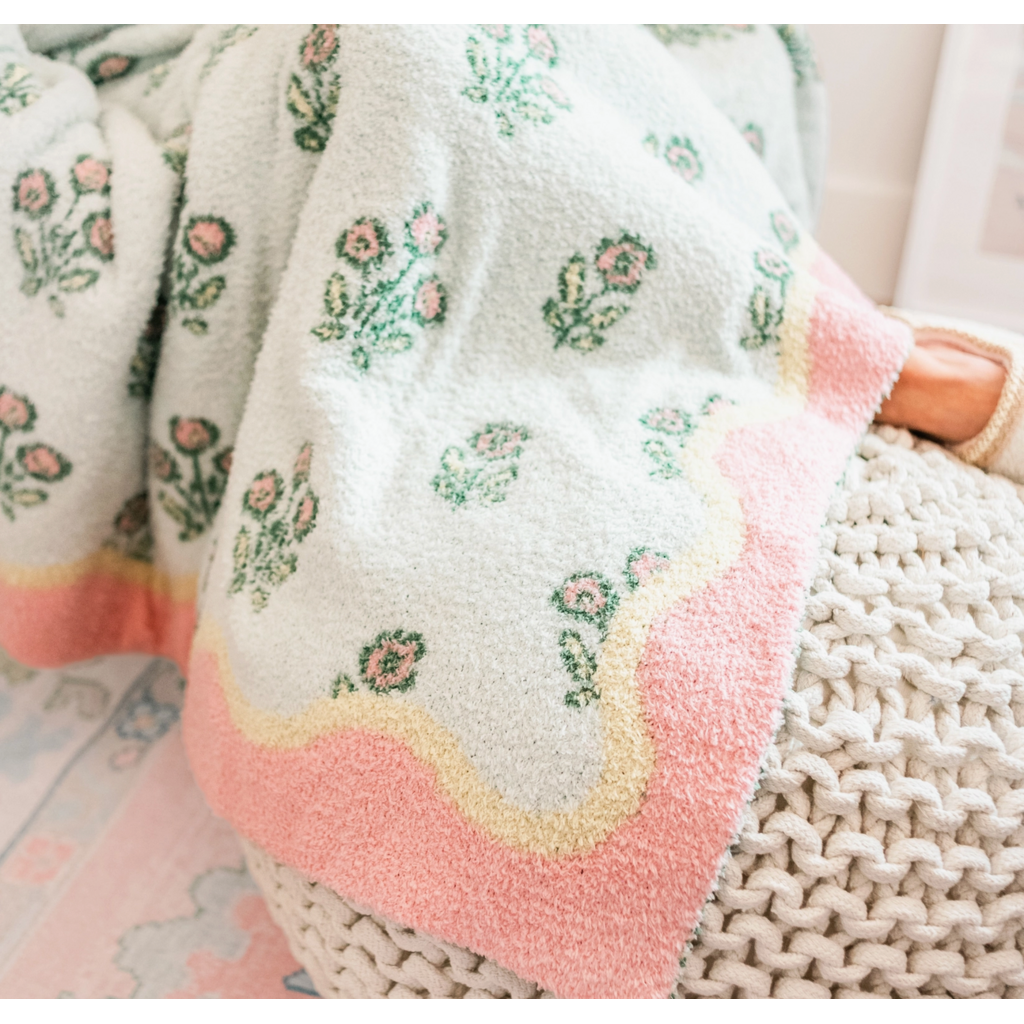 Cabana Floral Patchwork Cozy Throw Blanket