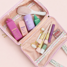 Wipeable Travel Cosmetic Case - Patchwork Floral