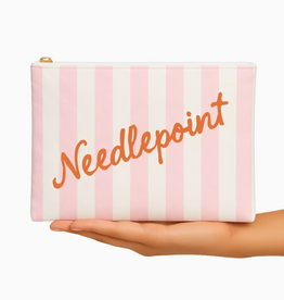 Needlepoint Bag Green Stripe Bag Cross Gift