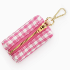 Hot Pink Gingham Waste Bag Dispenser